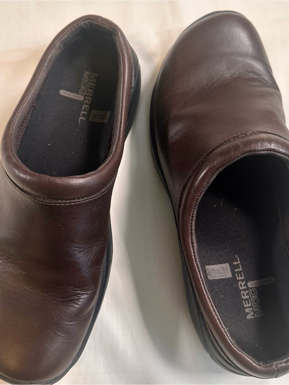 Merrell Men’s Dark Brown Leather Slip-On Loafers
